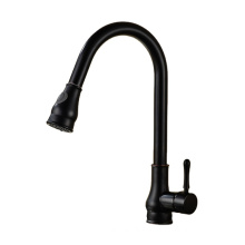 YLK0008-A Chrome plated long neck single handle brass water sink kitchen faucet,Fashion cold hot water pull out kitchen faucet